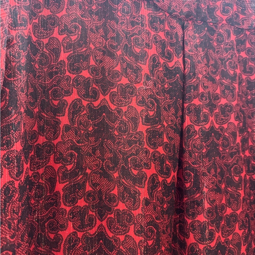 Catherine’s Red and Black Top, sz 3x - Picture 4 of 4
